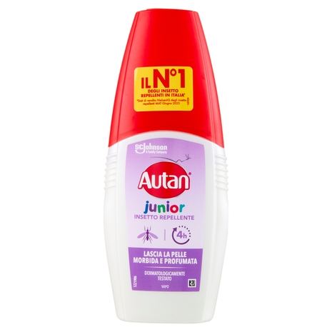 Autan Junior Vapo per Bambini Oltre 2 Anni Insetto Repellente e Antizanzare Tigre e Comuni, 100 ml